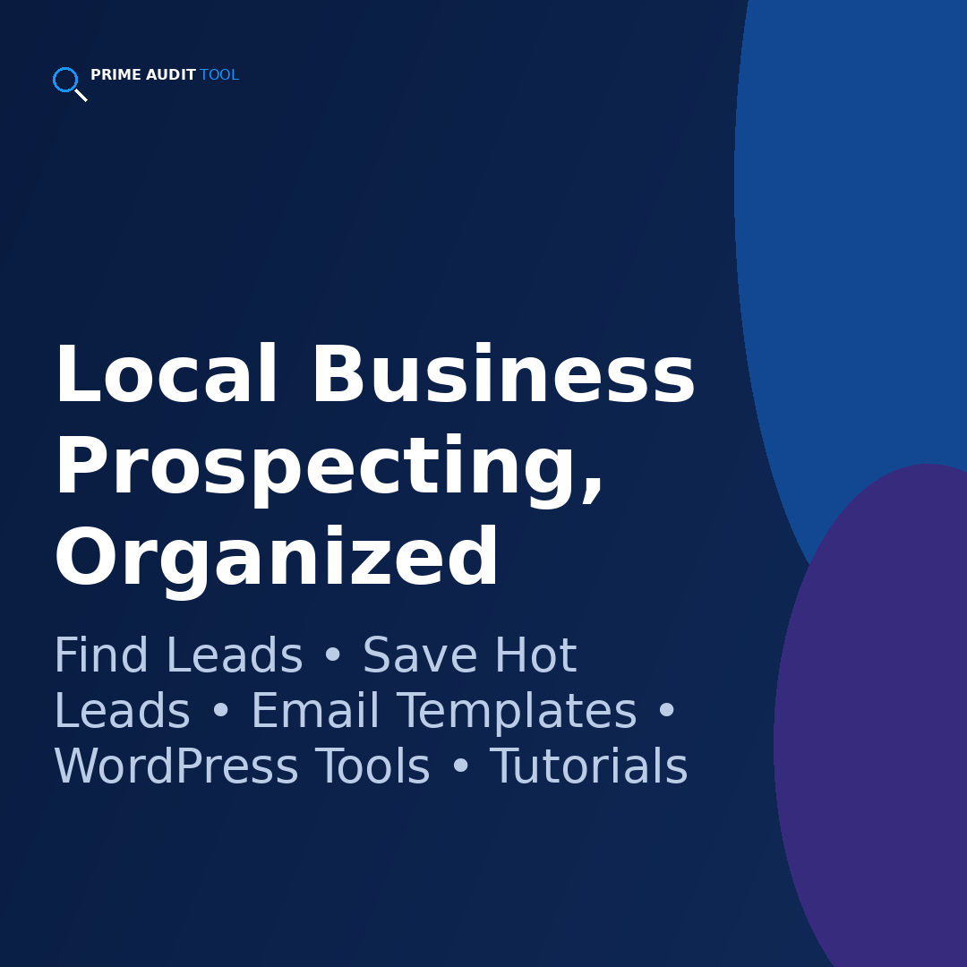 1080 × 1080 — Social Post Prime Audit Tool banner