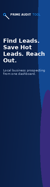 160 × 600 — Skyscraper Prime Audit Tool banner